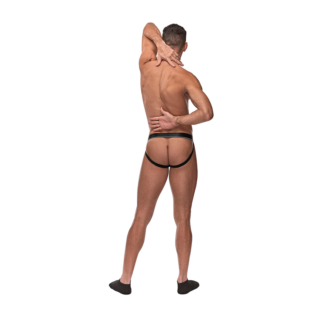 Penis Halkalı Çıkartılabilir Keseli Jockstrap Bordo L/XL