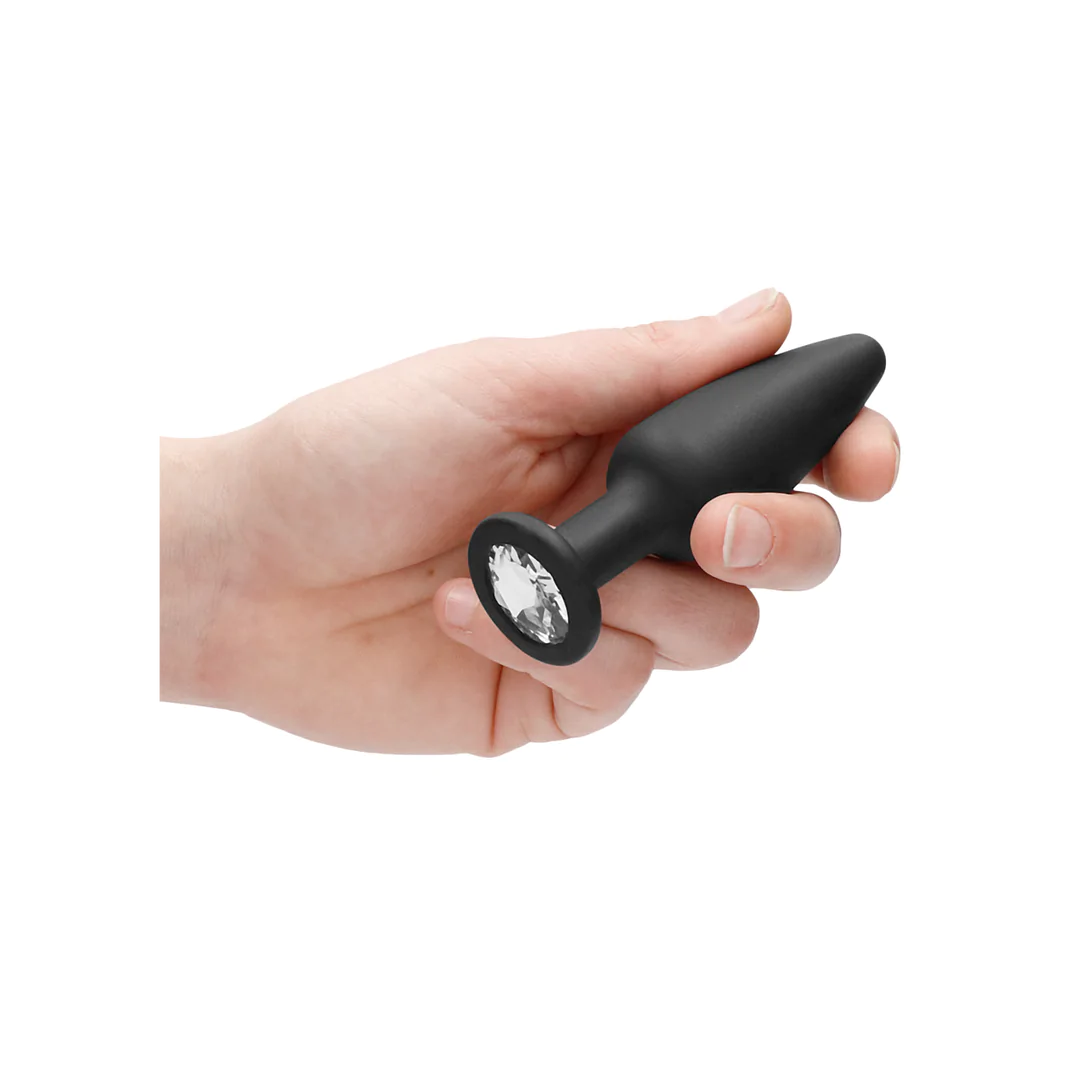 Koni Formlu Taş Detaylı Butt Plug – Diamond Tabanlı