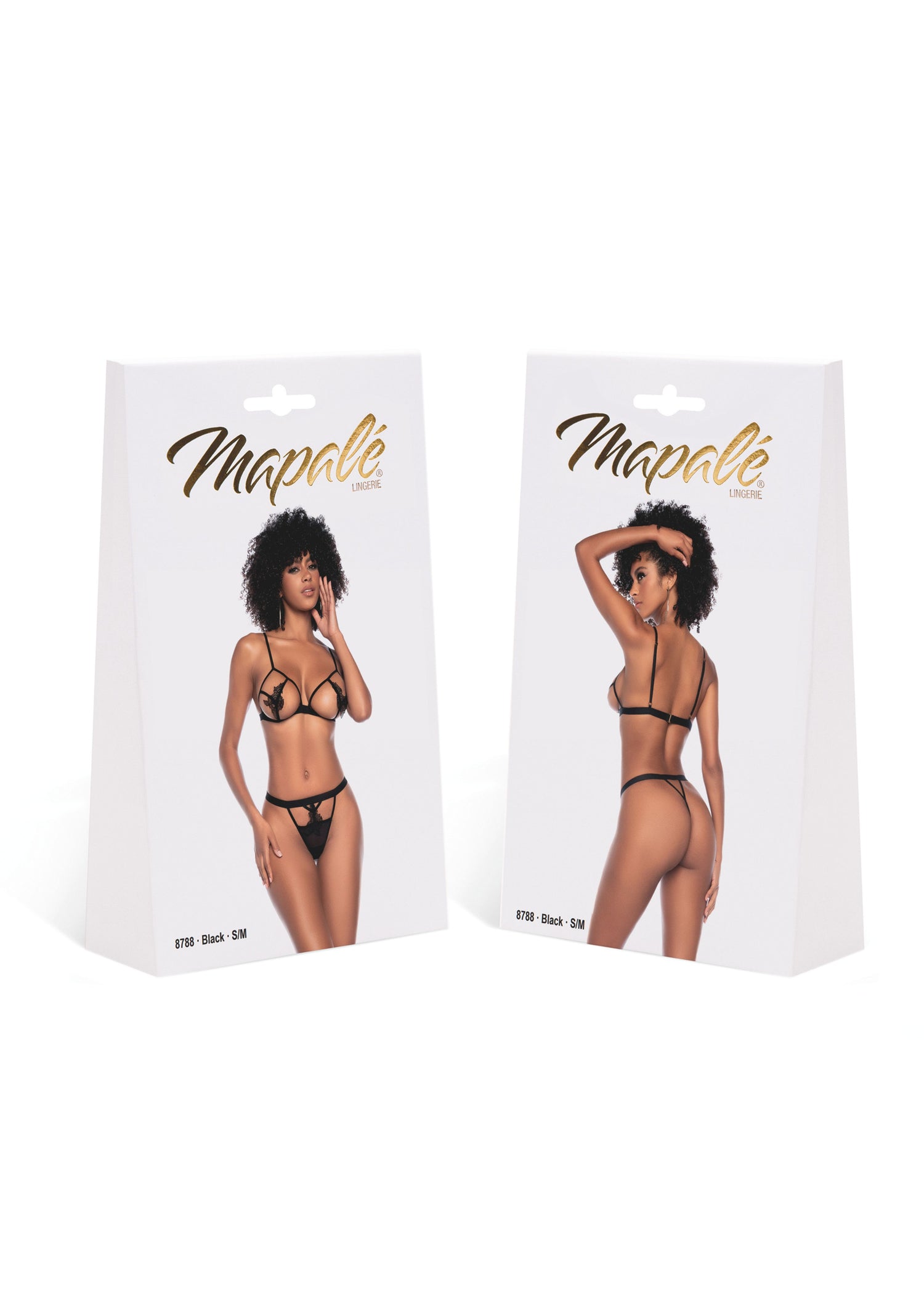 Açık Kaplı Çiçek Desenli Set Siyah S/M