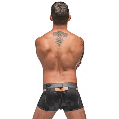 Açık Detaylı Fantezi Boxer Siyah XL