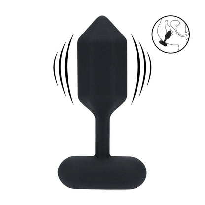 Altıgen Silikon Titreşimli Anal Plug - Büyük Boy