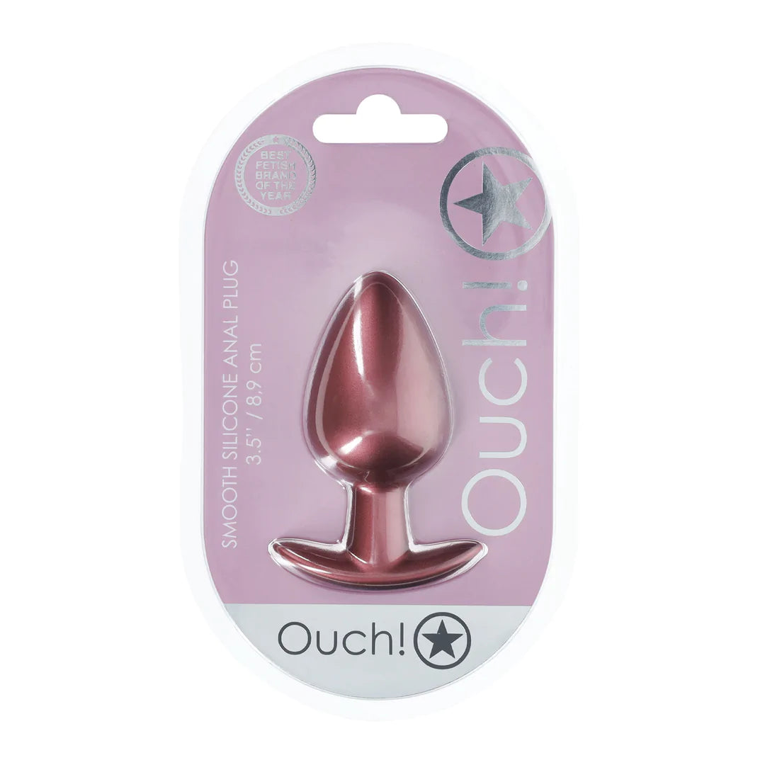Büyük Boy Silikon Anal Plug 8,9cm Rose Gold