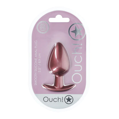 Büyük Boy Silikon Anal Plug 8,9cm Rose Gold