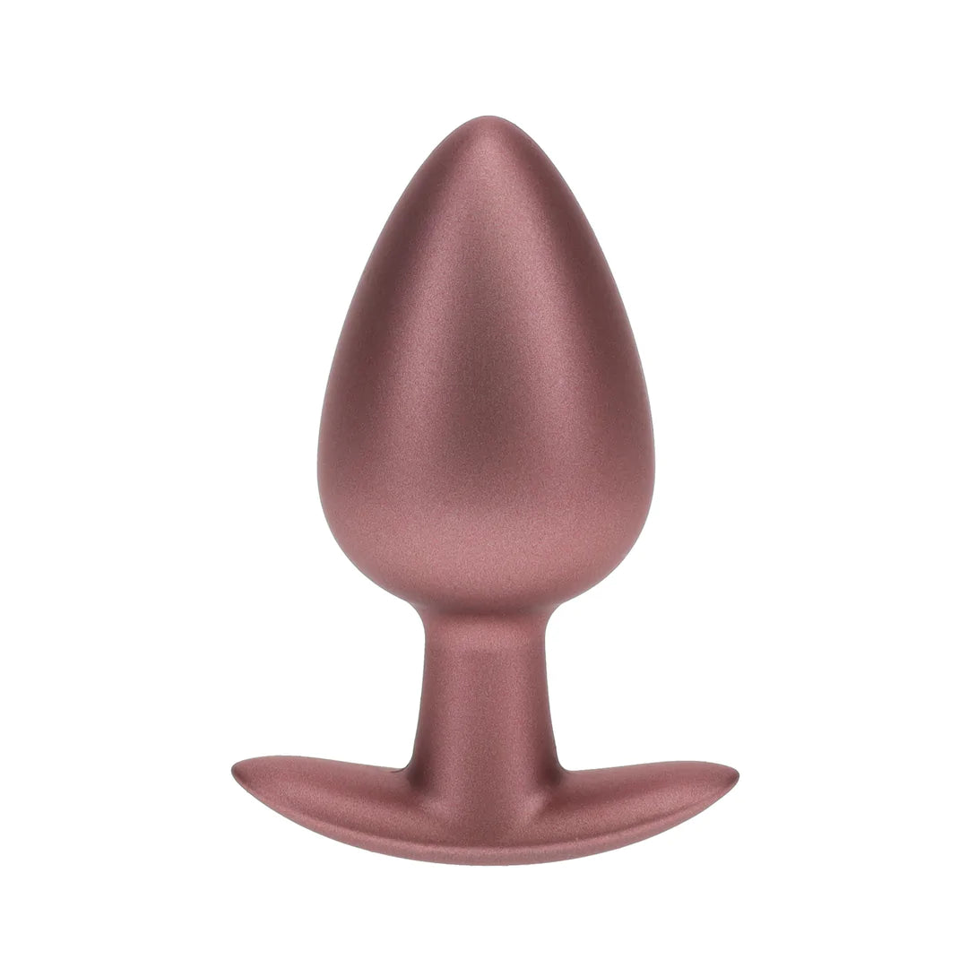 Büyük Boy Silikon Anal Plug 8,9cm Rose Gold