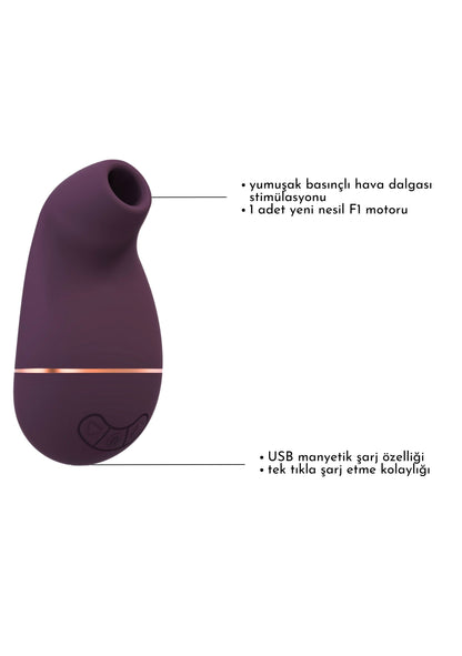 Kissable Hava Akımı ile Klitoris Uyarıcı Vibratör-Mor