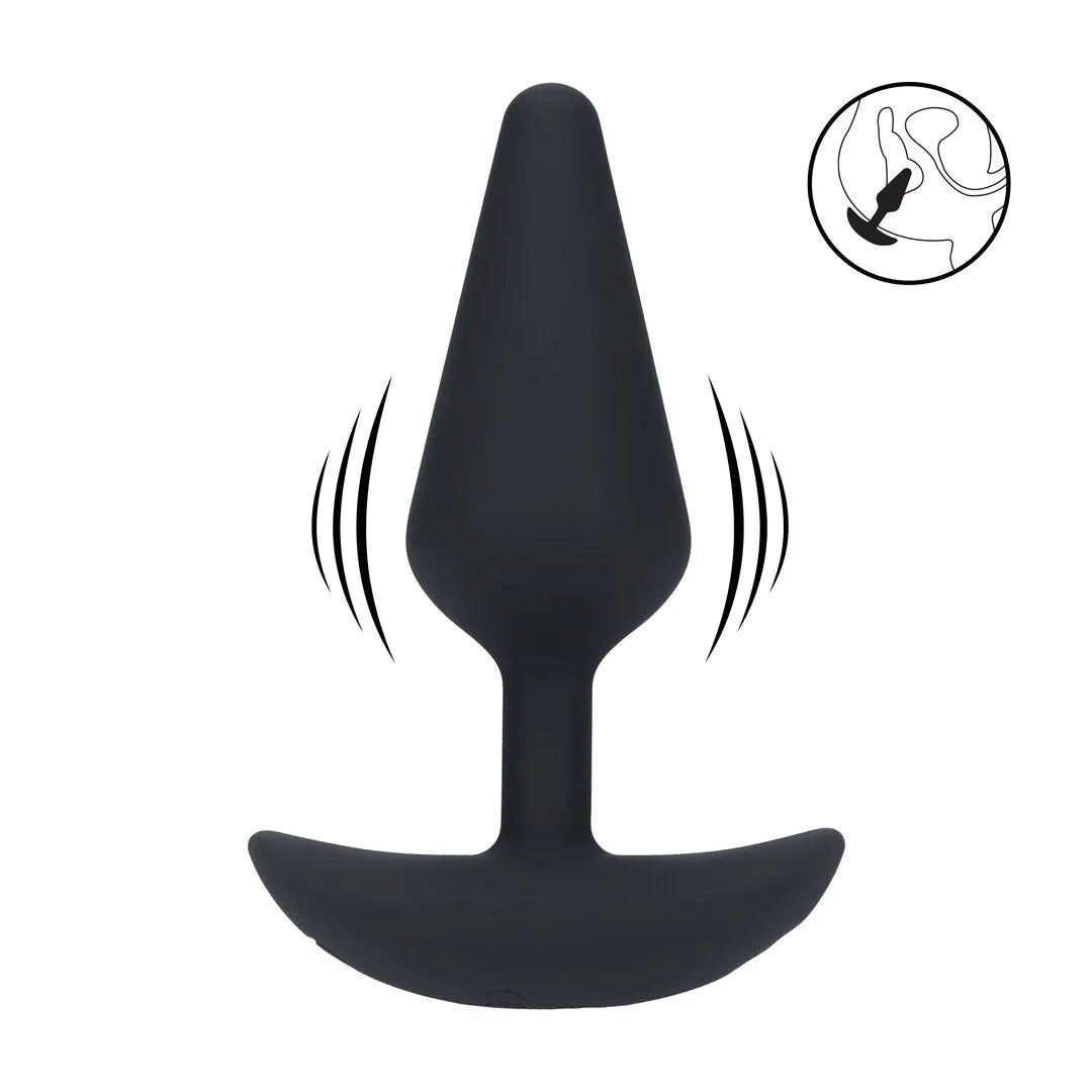 Titreşimli Silikon Anal Plug - Orta Boy